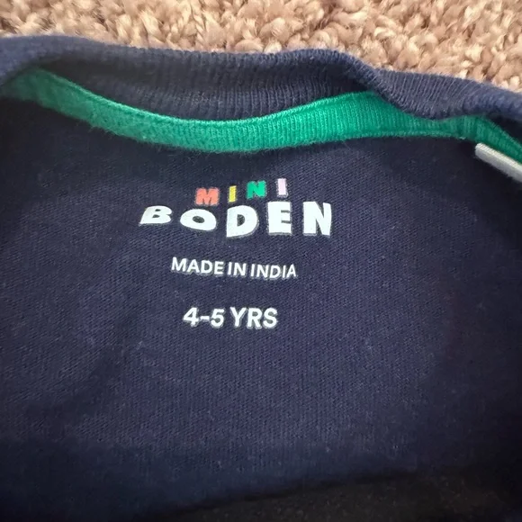 Mini Boden Navy and Green T-Shirt - Picture 2 of 3
